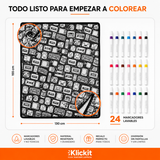 ColorBlanket™ | Manta para Colorear Lavable + 24 Marcadores GRATIS 🎨